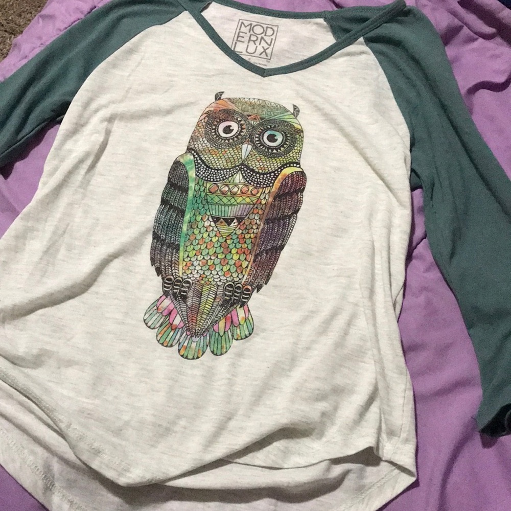 Owl quarter sleeve Shirt